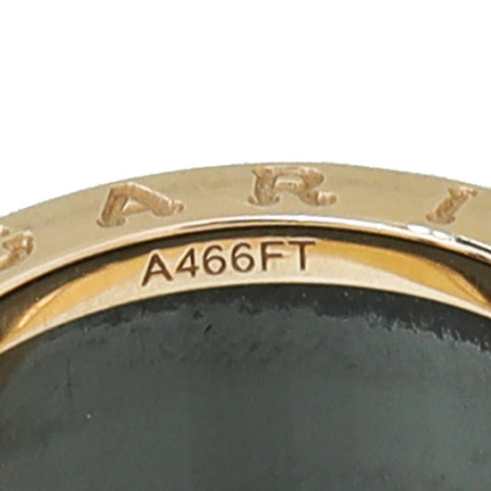 Bvlgari - Bvlgari 18K Rose Gold Black Ceramic B.Zero 4 Band Ring 52 | The Closet