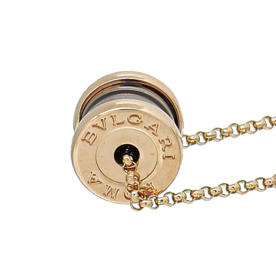 Bvlgari - Bvlgari 18K Rose Gold Bronze Ceramic B Zero1 Necklace | The Closet