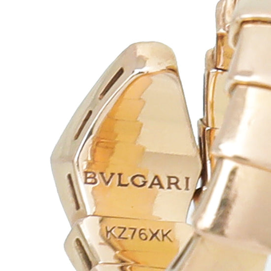 Bvlgari - Bvlgari 18K Rose Gold Diamond Serpenti Viper One Coil Ring | The Closet