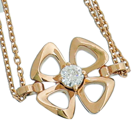 Bvlgari - Bvlgari 18K Rose Gold Fiorever Bracelet w/Central Diamond | The Closet