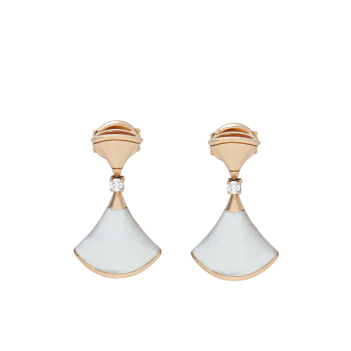 Bvlgari 18K Rose Gold MOP Diamond Diva's Dream Earrings-Bvlgari-THE CLOSET