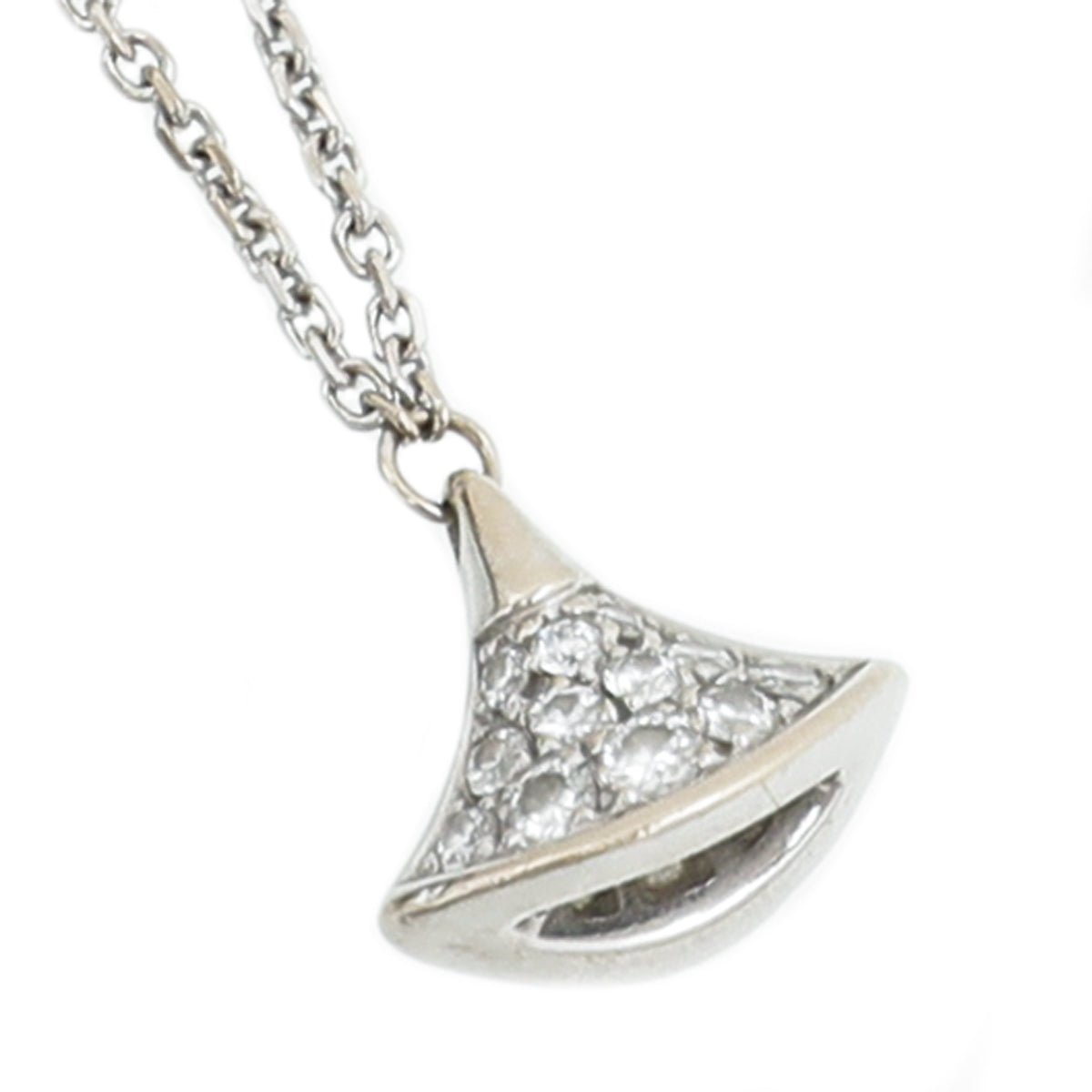 Bvlgari 18K White Gold Diamond Diva's Dream Double Chain Bracelet-Bvlgari-THE CLOSET