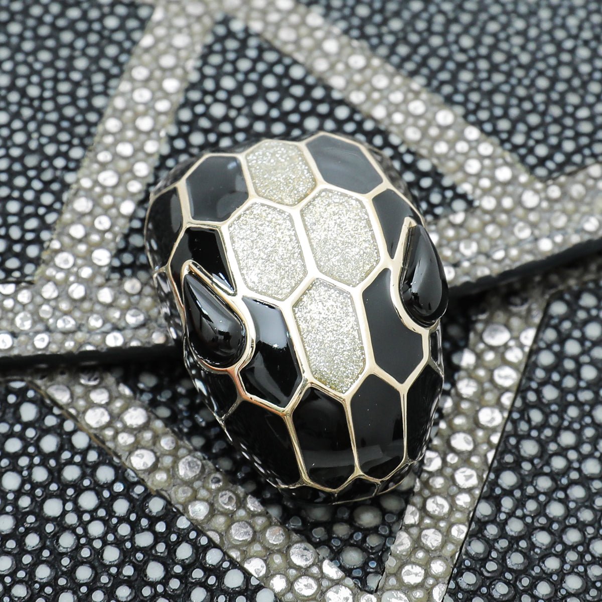 Bvlgari Bicolor Galuchat Serpenti Forever Chain Clutch-Bvlgari-THE CLOSET