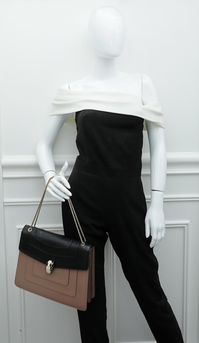 Bvlgari Bicolor Serpenti Forever Flap Chain Bag-Bvlgari-THE CLOSET