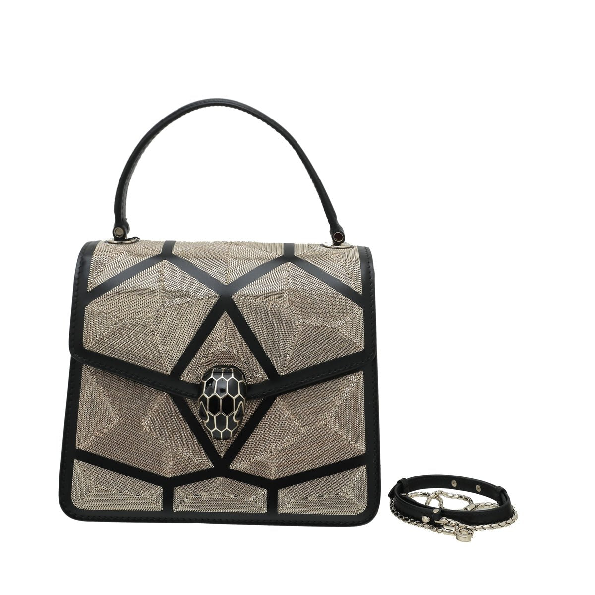 Bvlgari Bicolor Serpenti Forever Million Chain Top Handle Bag-Bvlgari-THE CLOSET