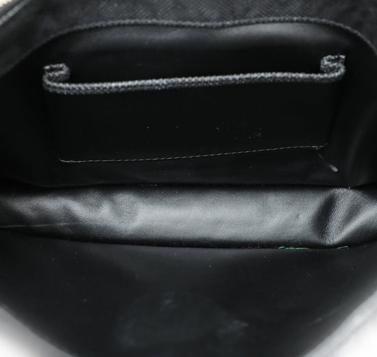 Bvlgari - Bvlgari Black Karung Serpenti Forever Metallic Flap Medium Bag | The Closet