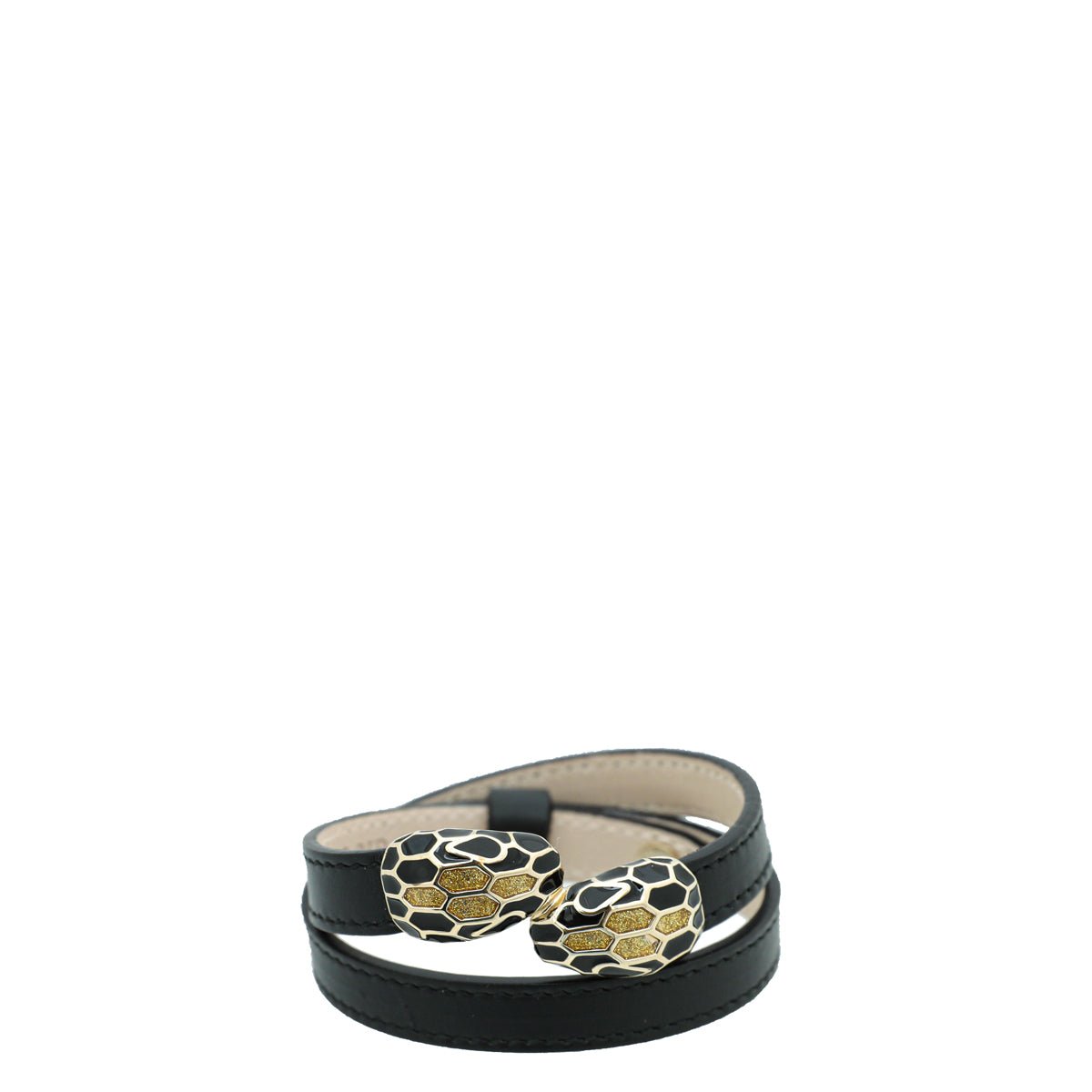 Bvlgari Black Serpenti Forever Double Wrap Bracelet-Bvlgari-THE CLOSET