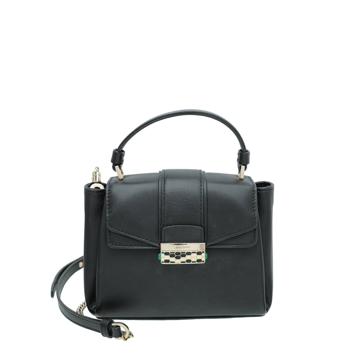 Bvlgari Black Serpenti Viper Mini Top Handle Chain Bag-Bvlgari-THE CLOSET