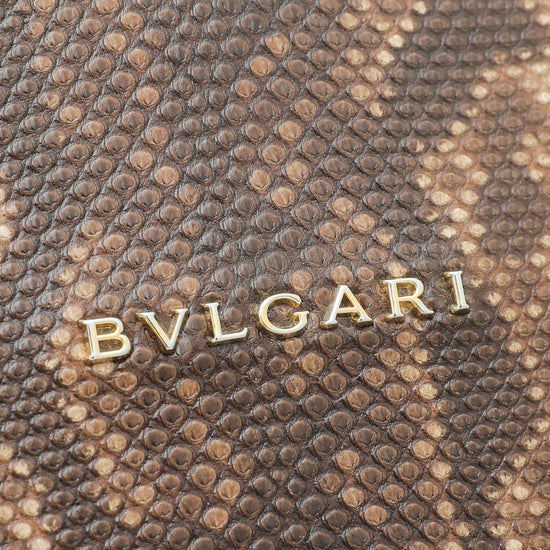 Bvlgari - Bvlgari Brown Karung Skin Serpenti Forever Large Bag | The Closet