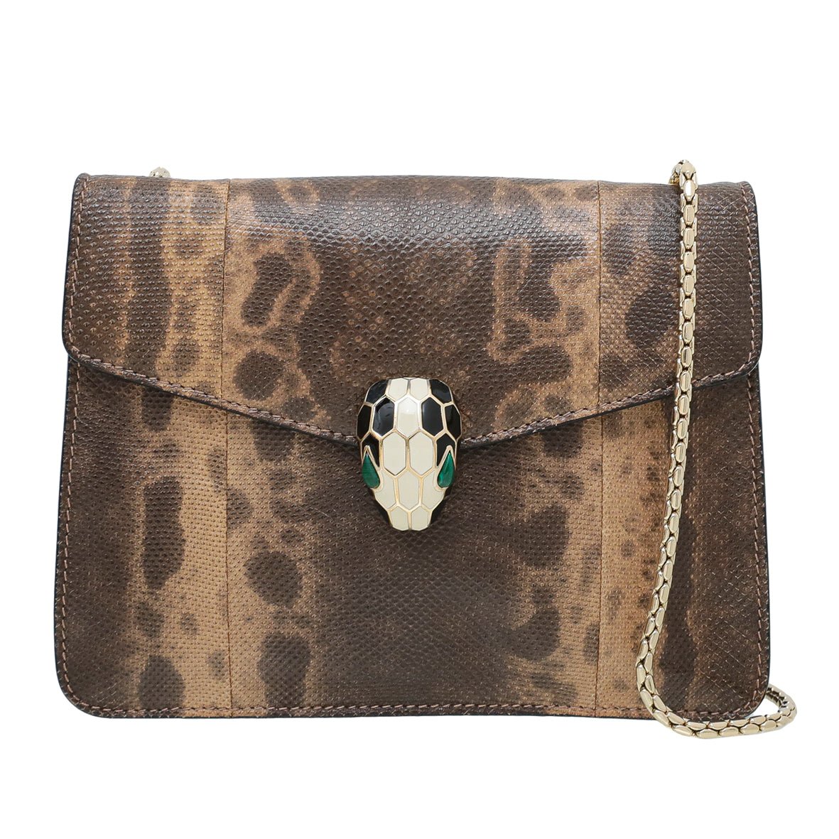 Bvlgari Brown Karung Snakeskin Serpenti Forever Bag-Bvlgari-THE CLOSET