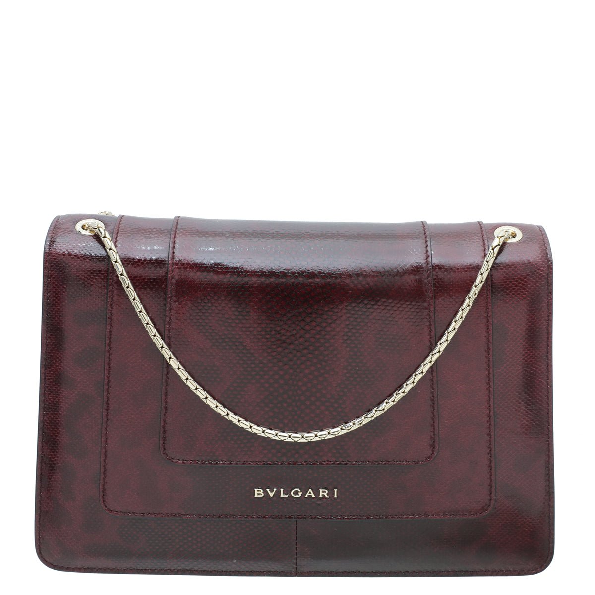 Bvlgari Burgundy Karung Skin Serpenti Forever Flap Bag-Bvlgari-THE CLOSET