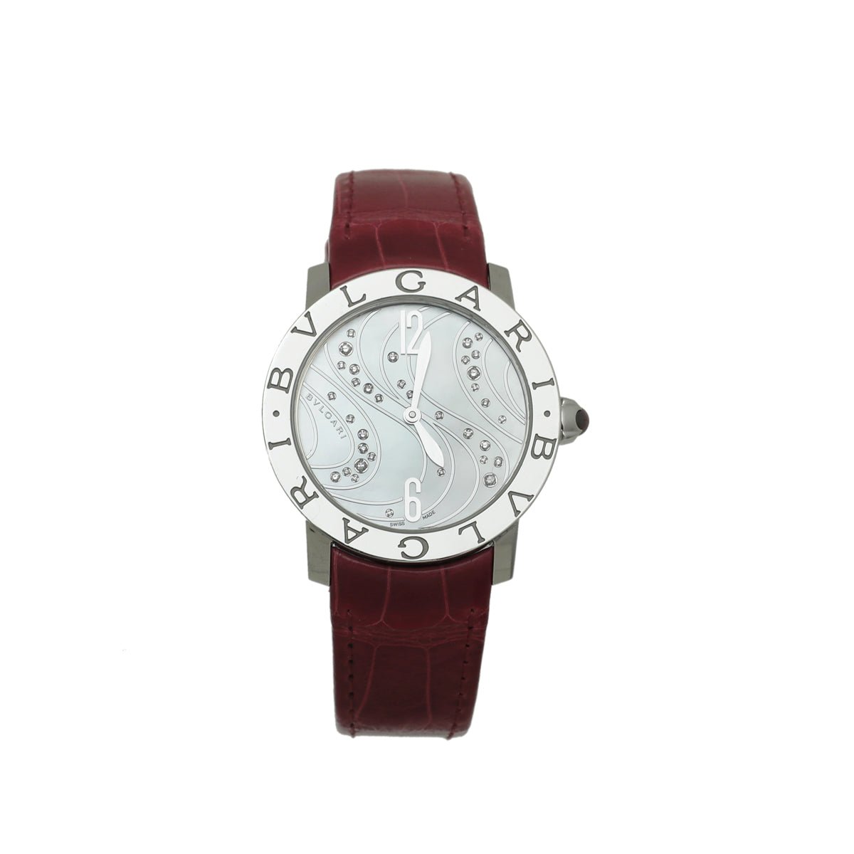 Bvlgari Bvlgari Burgundy Steel Diamond Watch-Bvlgari-THE CLOSET
