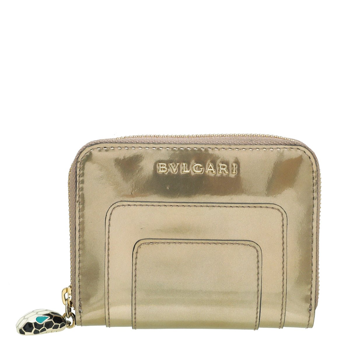 Bvlgari Champagne Serpenti Forever Zip Mini Wallet-Bvlgari-THE CLOSET
