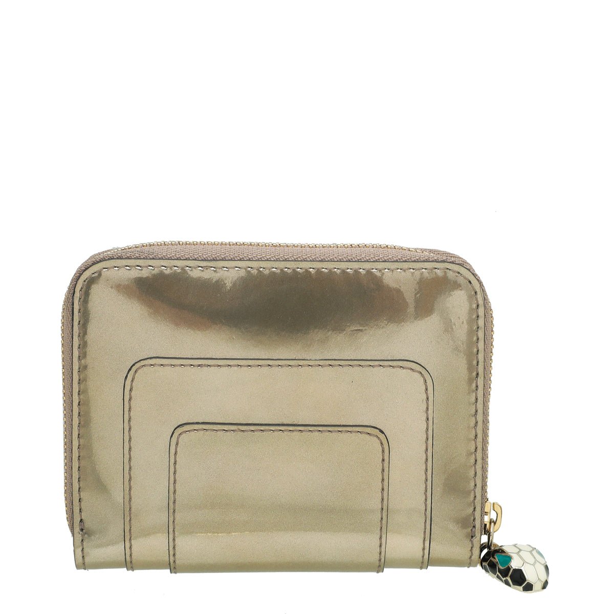 Bvlgari Champagne Serpenti Forever Zip Mini Wallet-Bvlgari-THE CLOSET