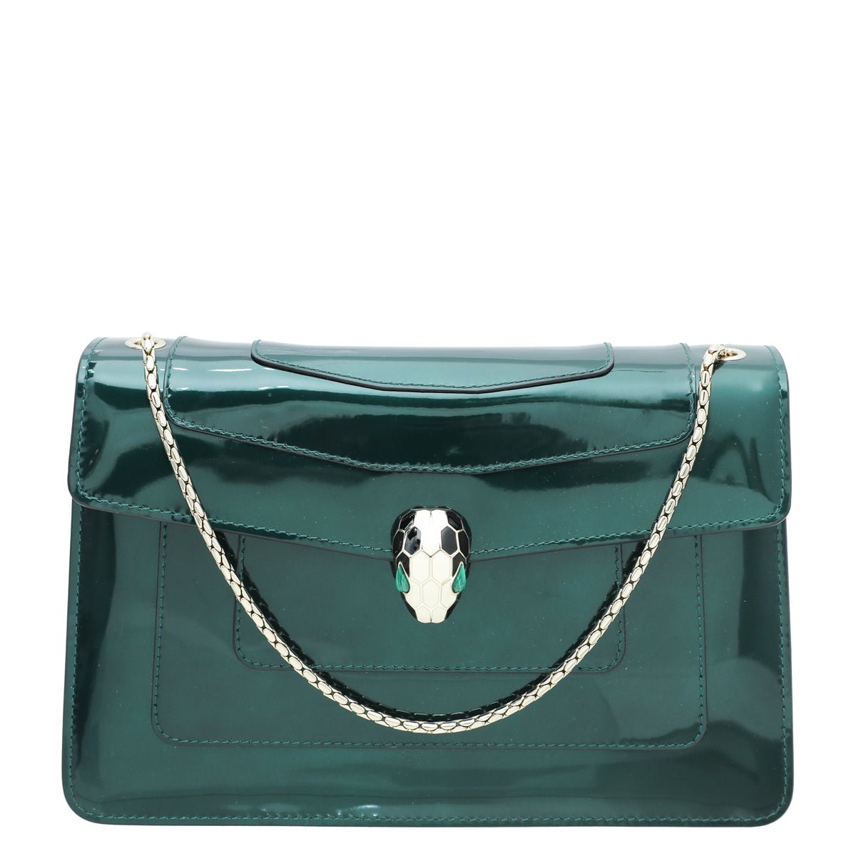 Bvlgari Emerald Green Serpenti Forever Flap Bag-Bvlgari-THE CLOSET