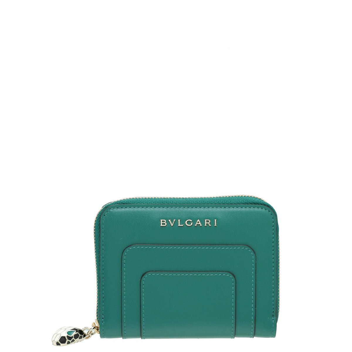 Bvlgari Emerald Green Serpenti Forever Mini Zipped Wallet-Bvlgari-THE CLOSET