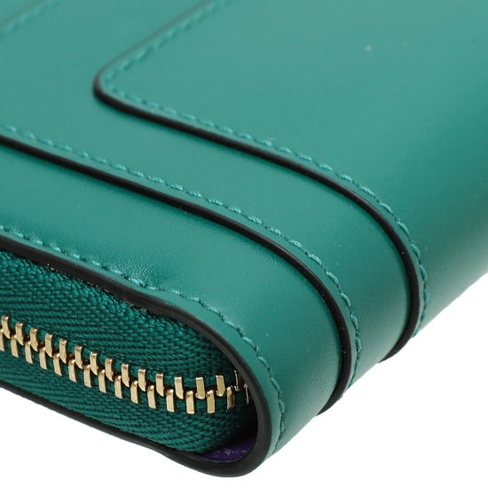 Bvlgari - Bvlgari Emerald Green Serpenti Forever Mini Zipped Wallet | The Closet