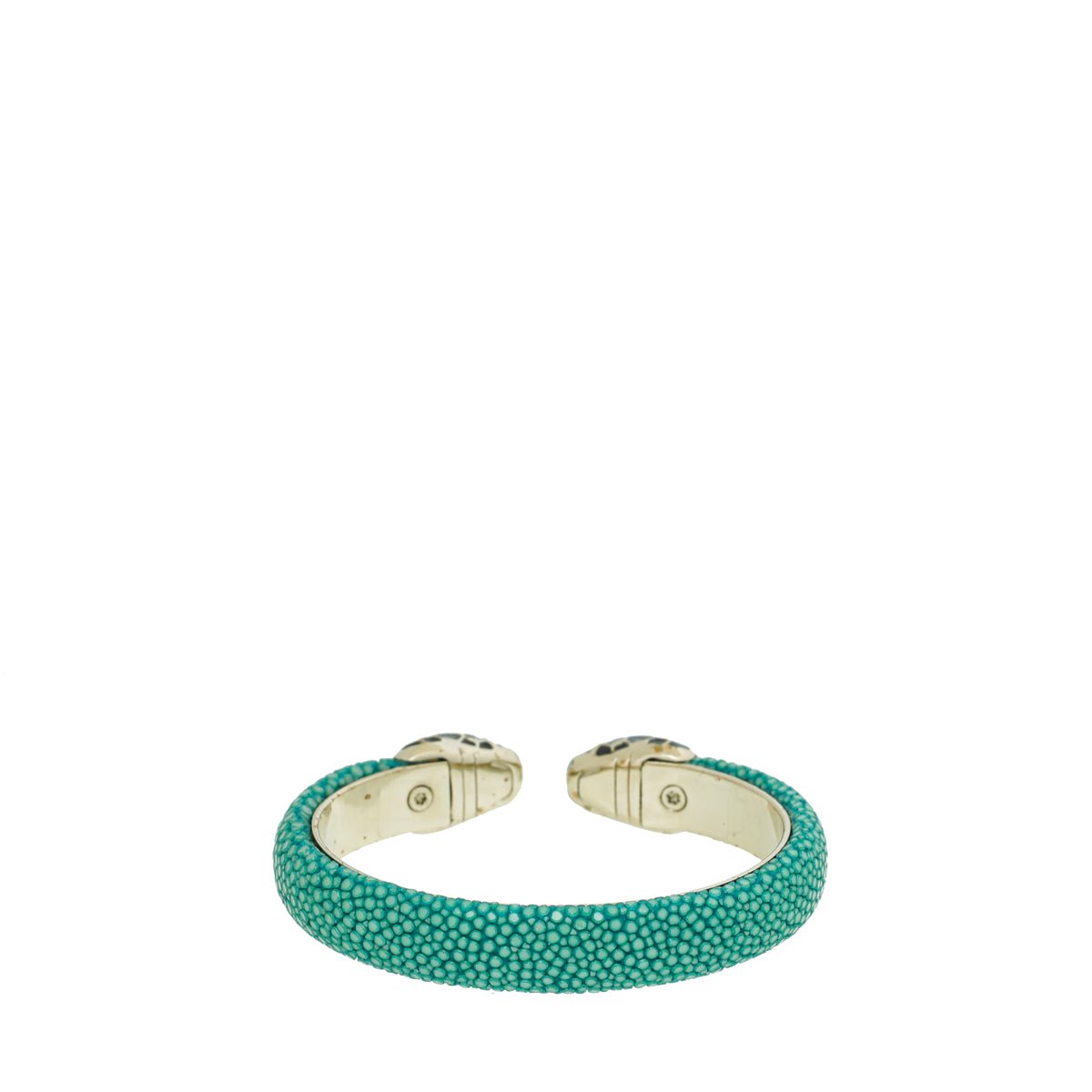 Bvlgari Green Galuchat Skin Serpenti Forever Open Bracelet-Bvlgari-THE CLOSET