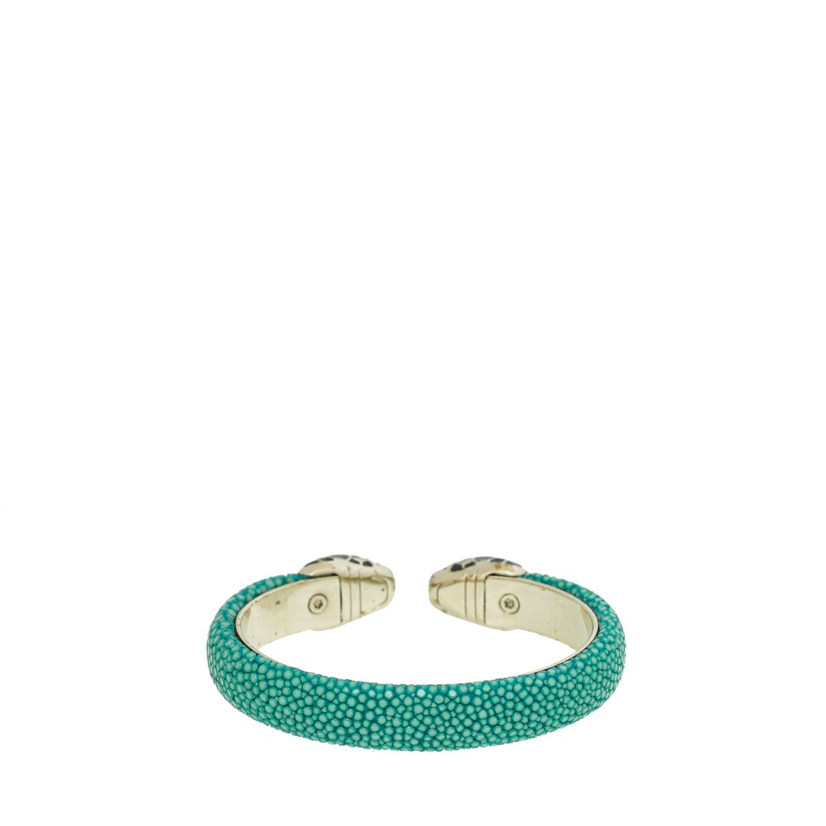 Bvlgari - Bvlgari Green Galuchat Skin Serpenti Forever Open Bracelet | The Closet