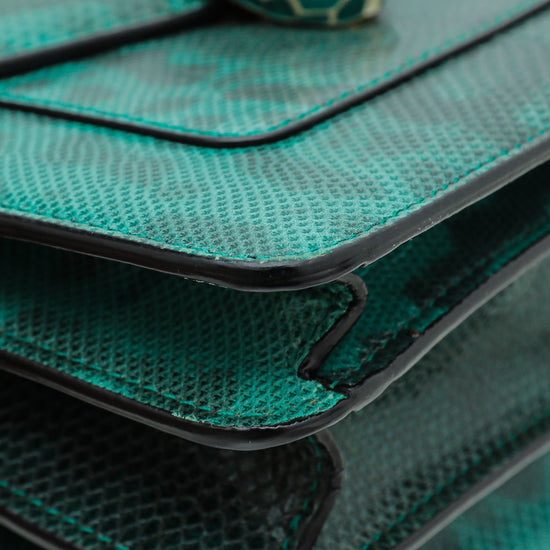Bvlgari Green Karung Skin Serpenti Forever Top Handle Bag – The Closet