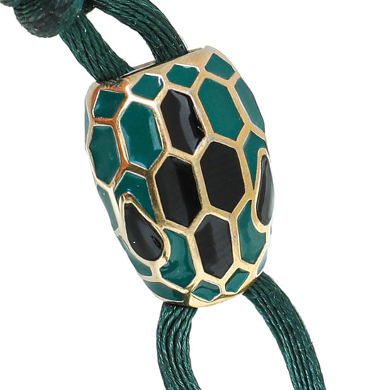 Bvlgari - Bvlgari Green Serpenti Cord Bracelet | The Closet