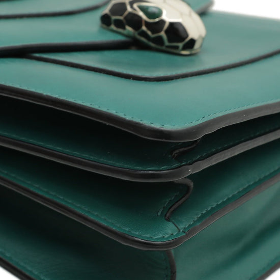 thecloset.uae - Bvlgari Green Serpenti Forever Top Handle Bag | The Closet