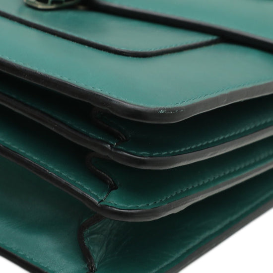 thecloset.uae - Bvlgari Green Serpenti Forever Top Handle Bag | The Closet