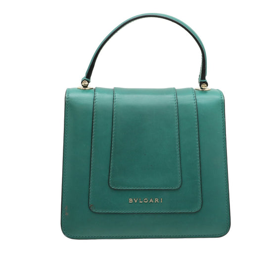 Bvlgari Serpenti Forever Emerald Green Calf Leather And Enamel Top