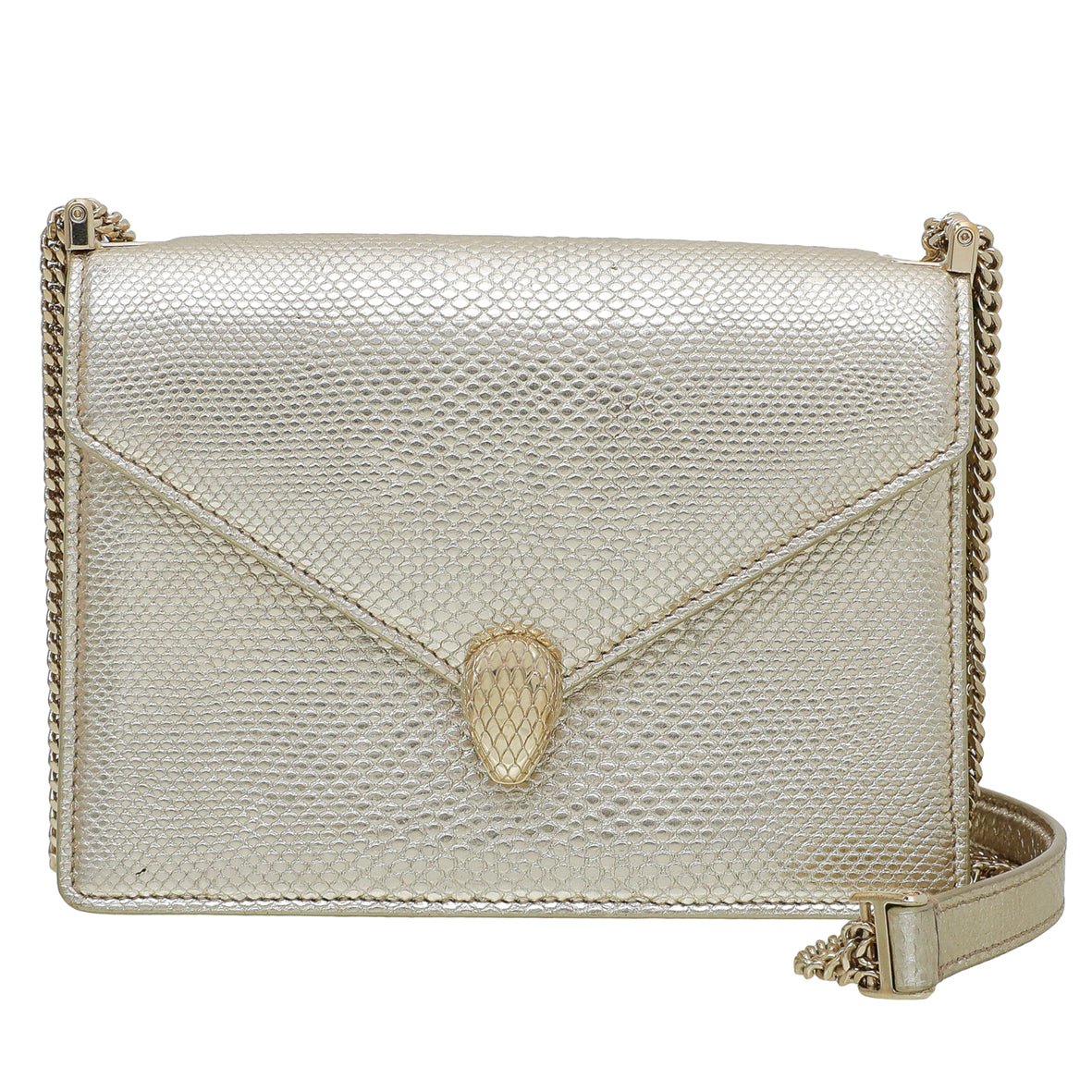 Bvlgari Light Gold Karung Serpenti Forever Multichain Bag-Bvlgari-THE CLOSET