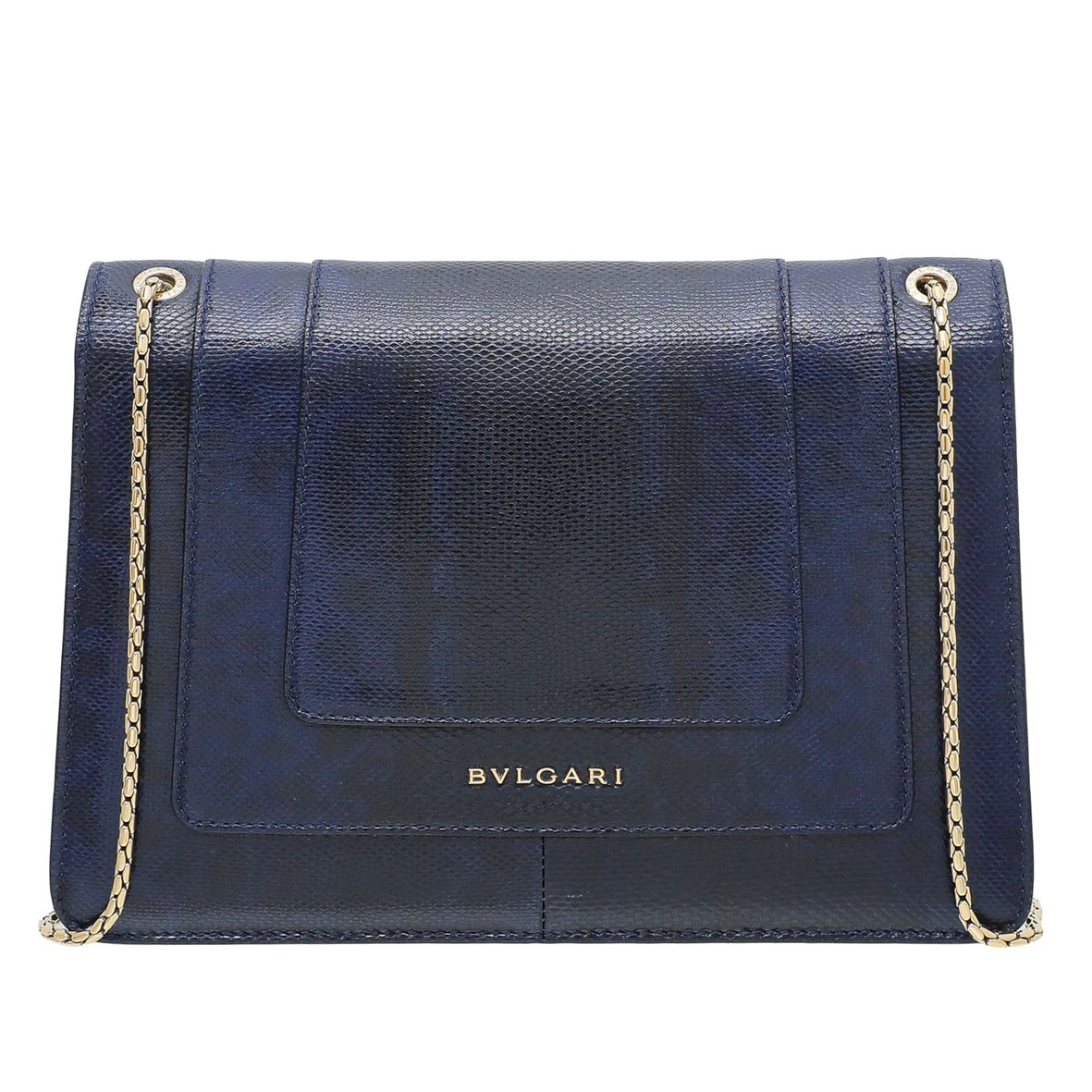 Bvlgari Navy Blue Karung Skin Serpenti Forever Bag-Bvlgari-THE CLOSET