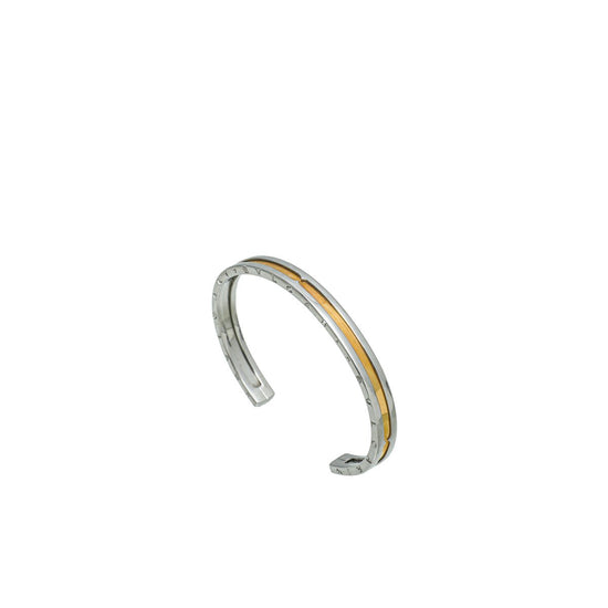 Bvlgari - Bvlgari Steel & Gold B. Zero1 Cuff Bracelet | The Closet