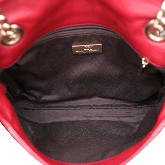 thecloset.uae - Carolina Herrera Red Monogram Audrey Bow Chain Bag | The Closet