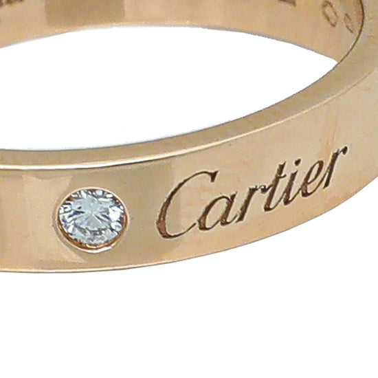 Cartier - Cartier 18K Pink Gold Diamond C De Cartier Wedding Band Ring 56 | The Closet