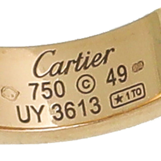 Cartier - Cartier 18K Pink Gold Diamond Love Ring 49 | The Closet