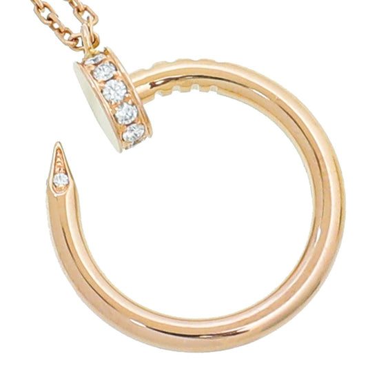 Cartier - Cartier 18K Pink Gold Diamonds Juste Un Clou Necklace | The Closet