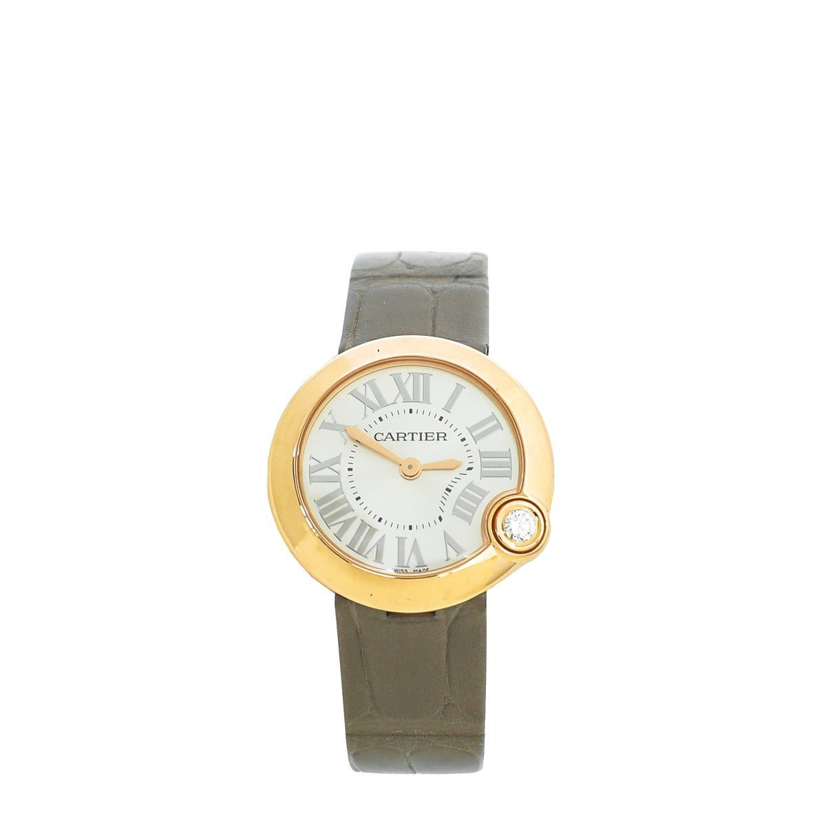 Cartier 18K Rose Gold Diamond Ballon Blanc De Cartier 30mm Quartz Watch-Cartier-THE CLOSET