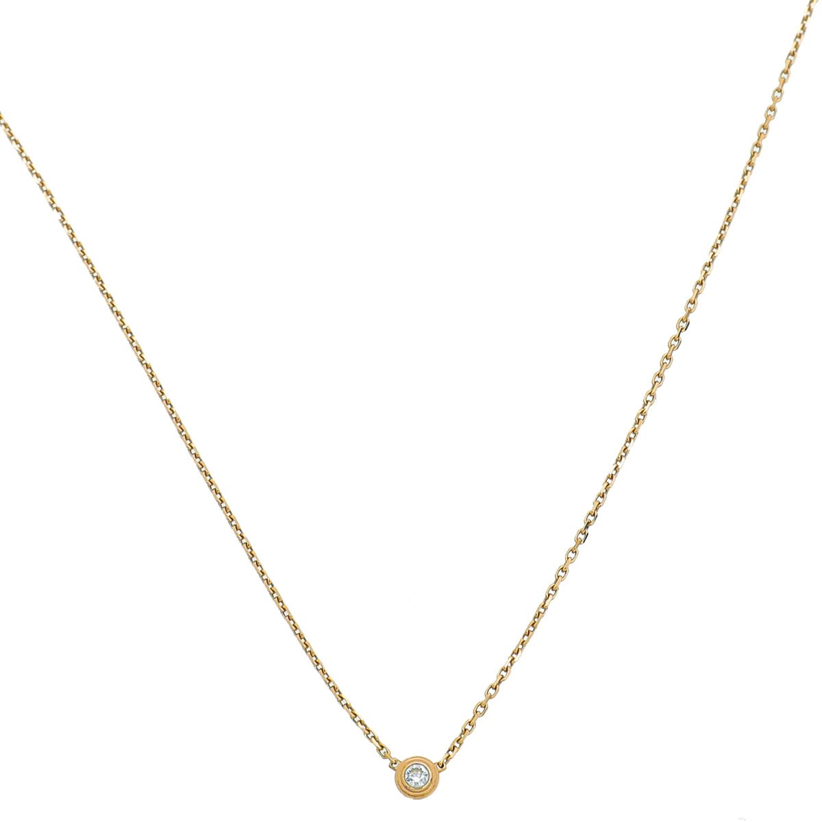 Cartier 18K Rose Gold Diamond D'Amour XS Model Necklace-Cartier-THE CLOSET