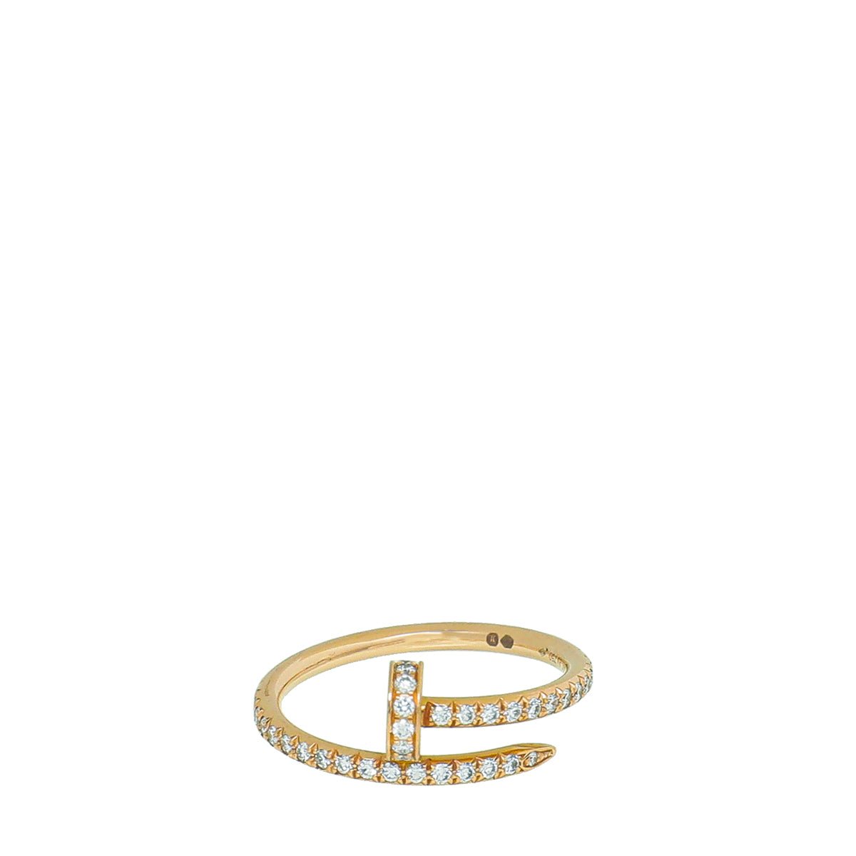 Cartier 18K Rose Gold Diamond Juste Un Clou Diamond Ring 50-Cartier-THE CLOSET