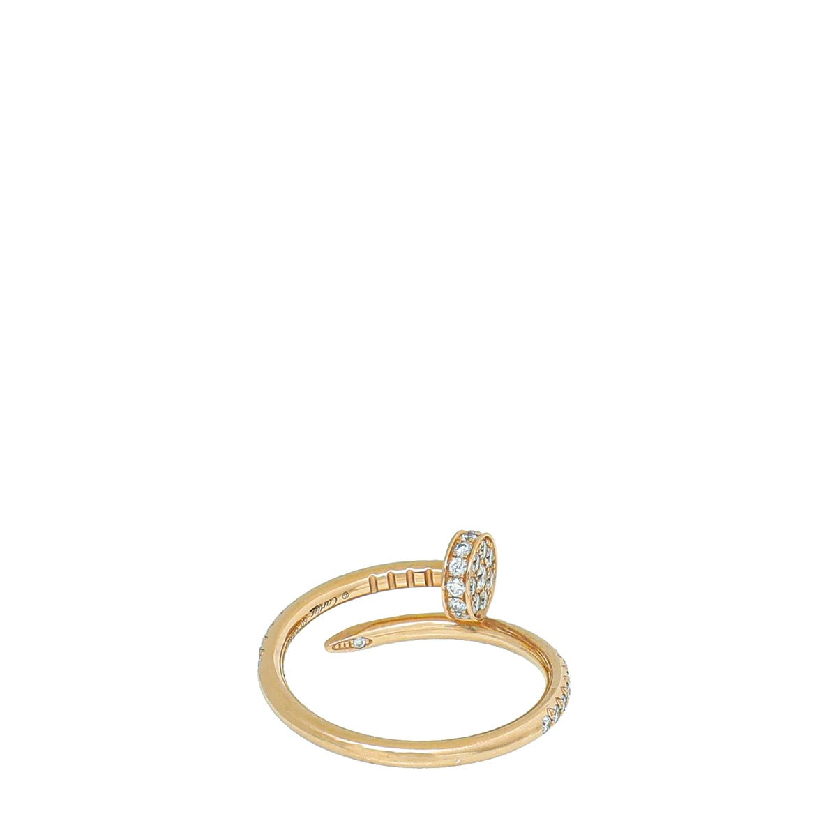 Cartier 18K Rose Gold Diamond Juste Un Clou Diamond Ring 50-Cartier-THE CLOSET