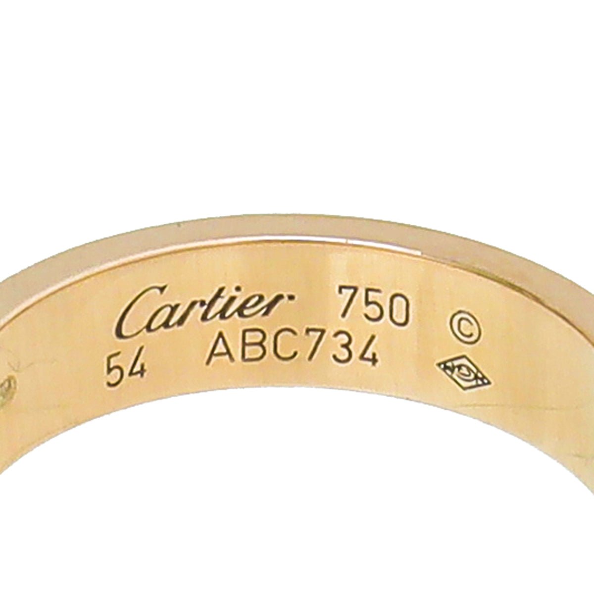 Cartier - Cartier 18K Rose Gold Love Paved Diamond Wedding Ring 54 | The Closet