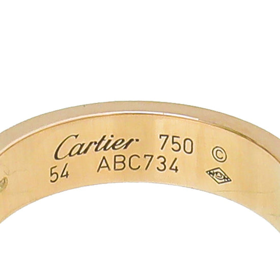 Cartier - Cartier 18K Rose Gold Love Paved Diamond Wedding Ring 54 | The Closet