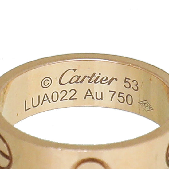 Cartier - Cartier 18K Rose Gold Love Ring 53 | The Closet