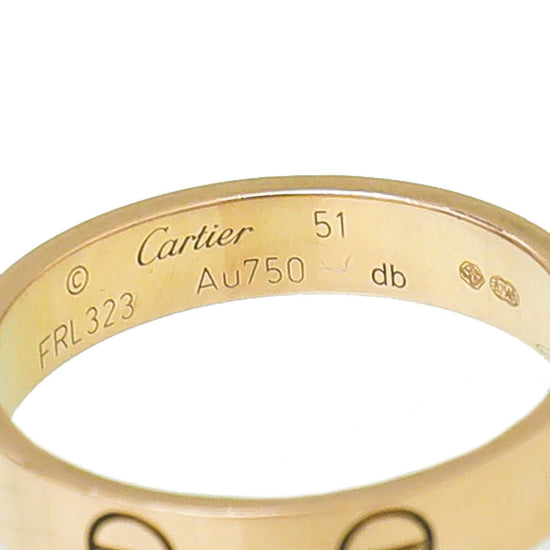 Cartier - Cartier 18K Rose Gold Love Wedding Ring 51 | The Closet