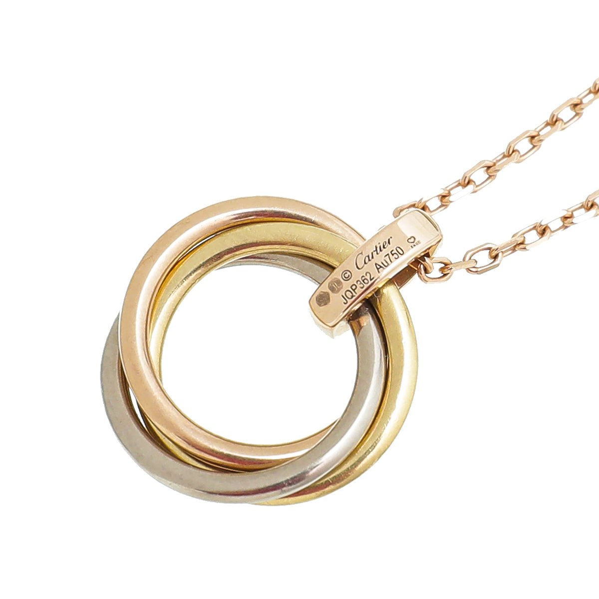 Cartier 18K Ticolor Gold Diamond Trinity Necklace-Cartier-THE CLOSET