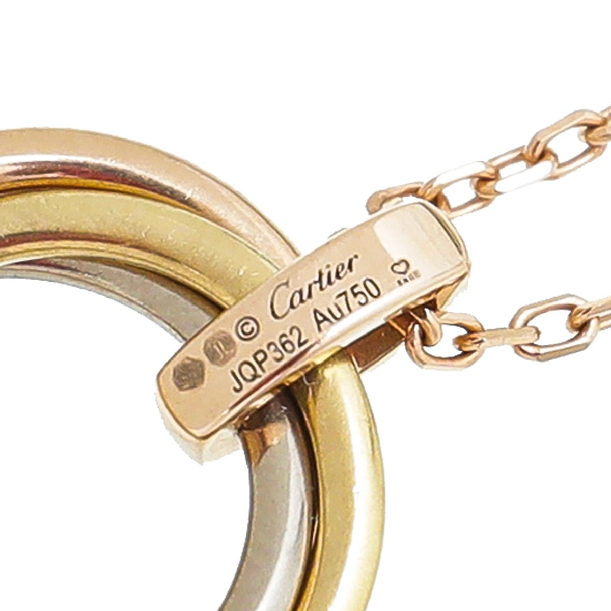Cartier - Cartier 18K Ticolor Gold Diamond Trinity Necklace | The Closet