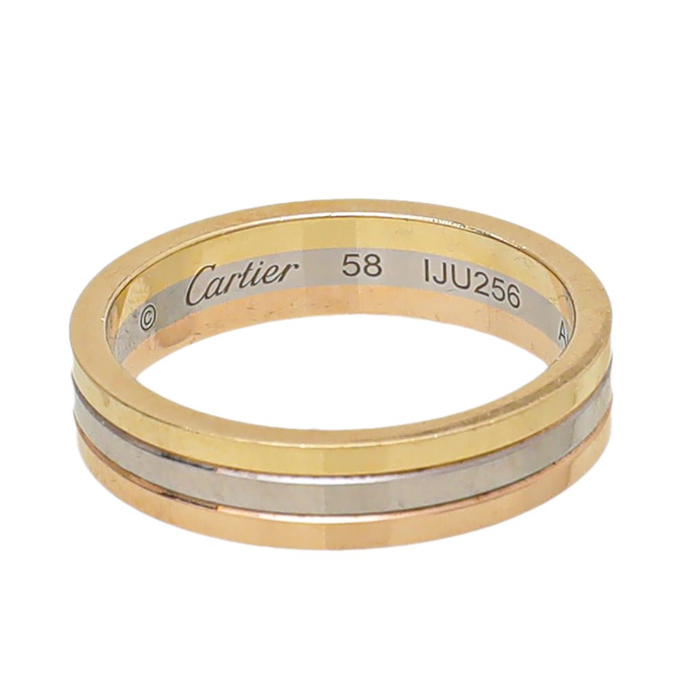 Cartier - Cartier 18K Tricolor Gold Vendome Louis Cartier Wedding Ring 58 | The Closet