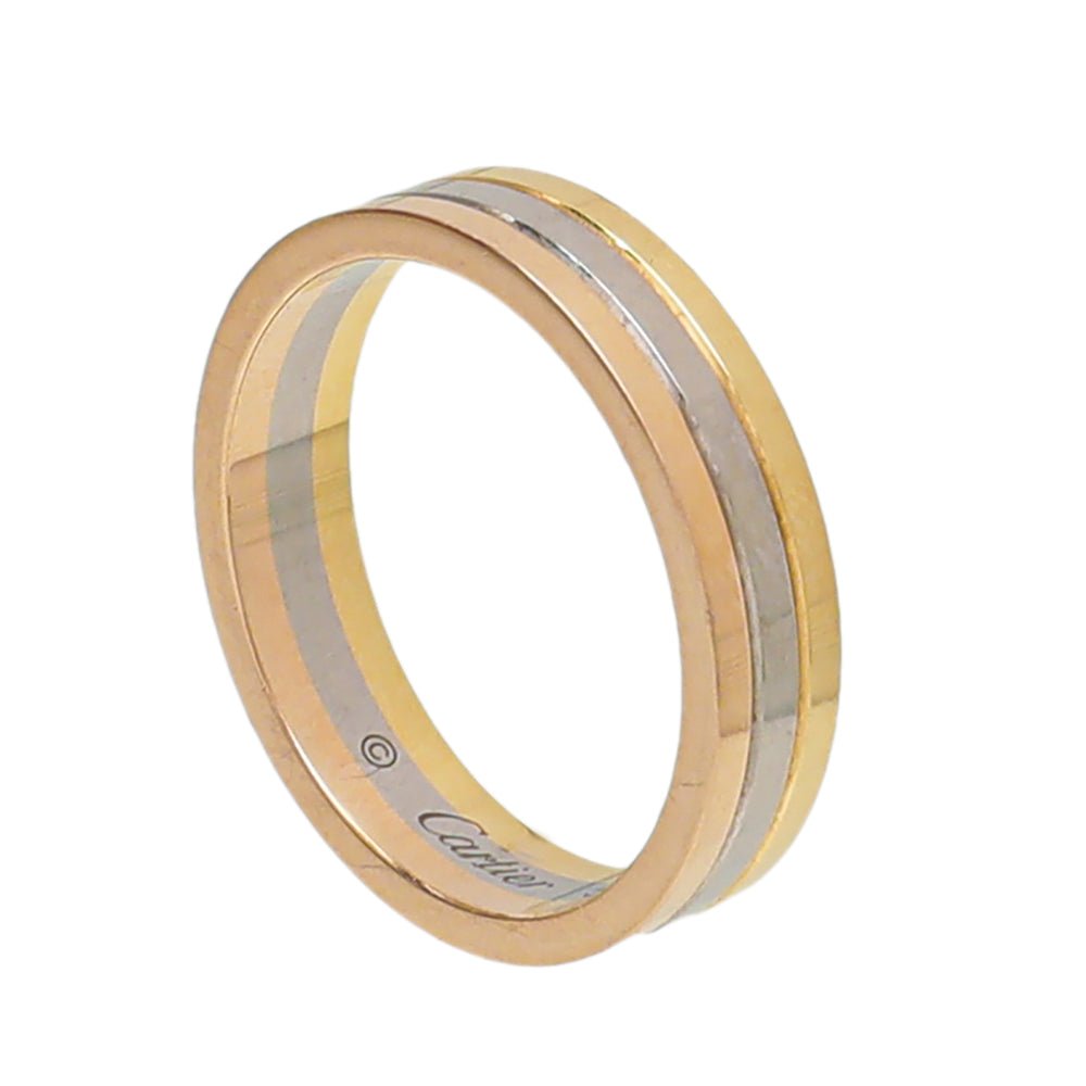 Cartier 18K Tricolor Gold Vendome Louis Cartier Wedding Ring 58-Cartier-THE CLOSET