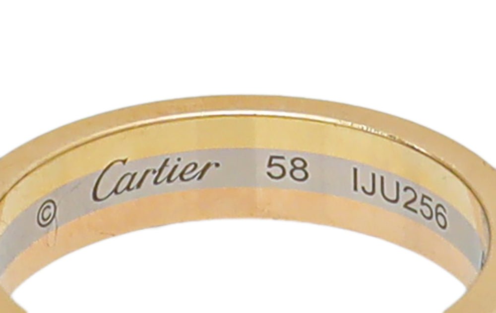 Cartier 18K Tricolor Gold Vendome Louis Cartier Wedding Ring 58-Cartier-THE CLOSET