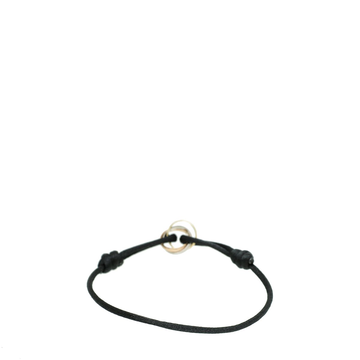 Cartier 18K Trinity Gold Black Cord Bracelet-Cartier-THE CLOSET