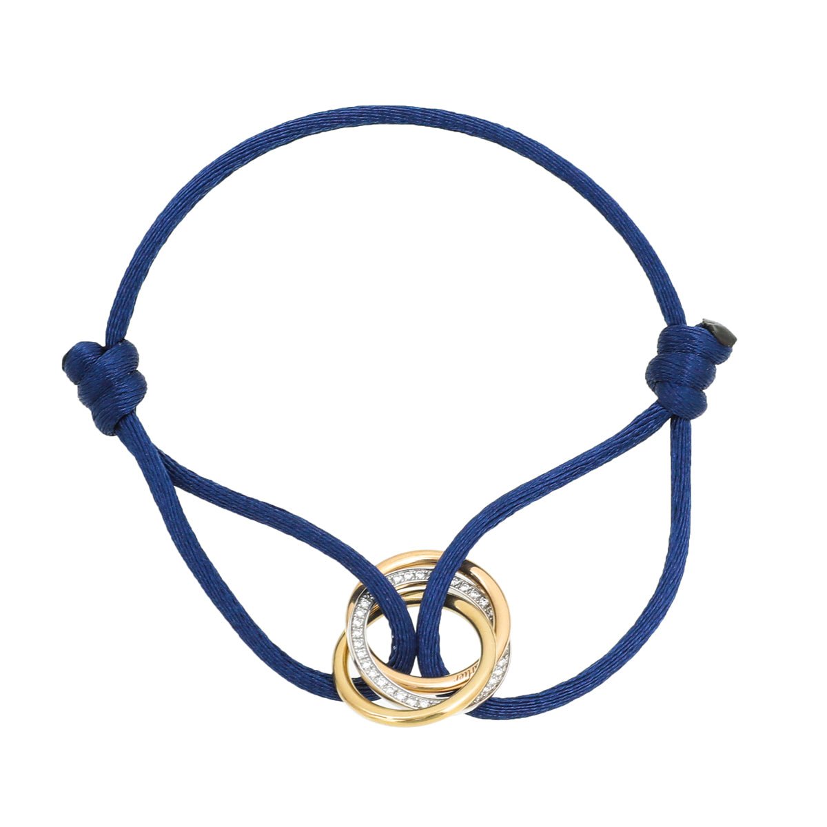 Cartier 18K Trinity Gold Diamond Cord Bracelet-Cartier-THE CLOSET